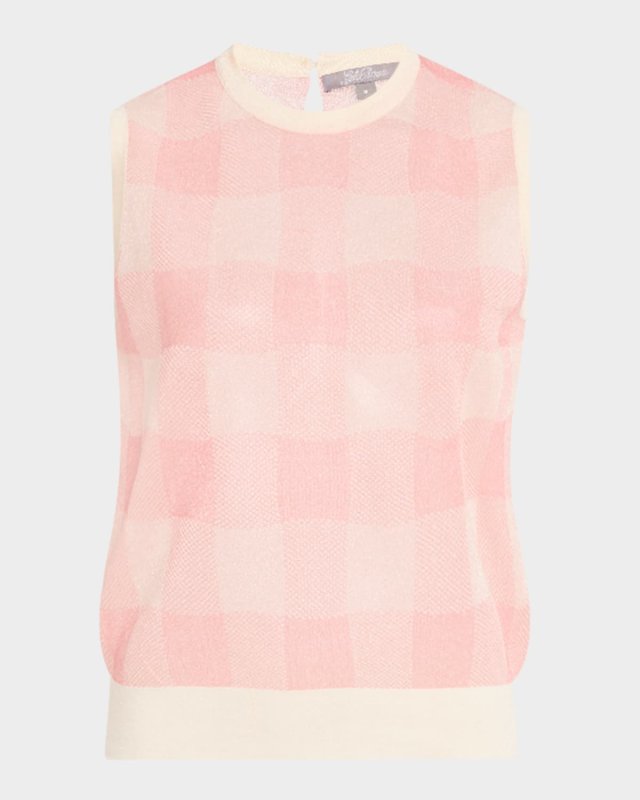 Check Knit Tank Top
